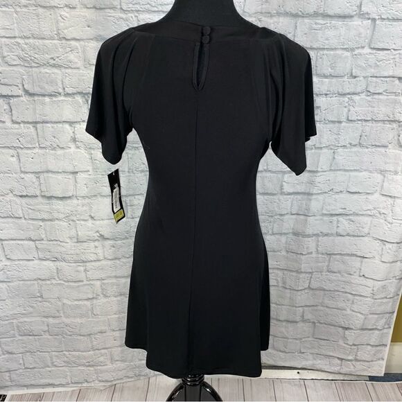 Calessa vneck short sleeve flowy mini dress with beads & jewels NWT sz S - Picture 11 of 11